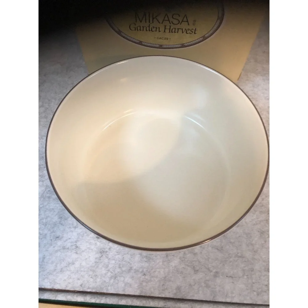 Vintage Mikasa Garden Harvest Souffle Dish Round 8